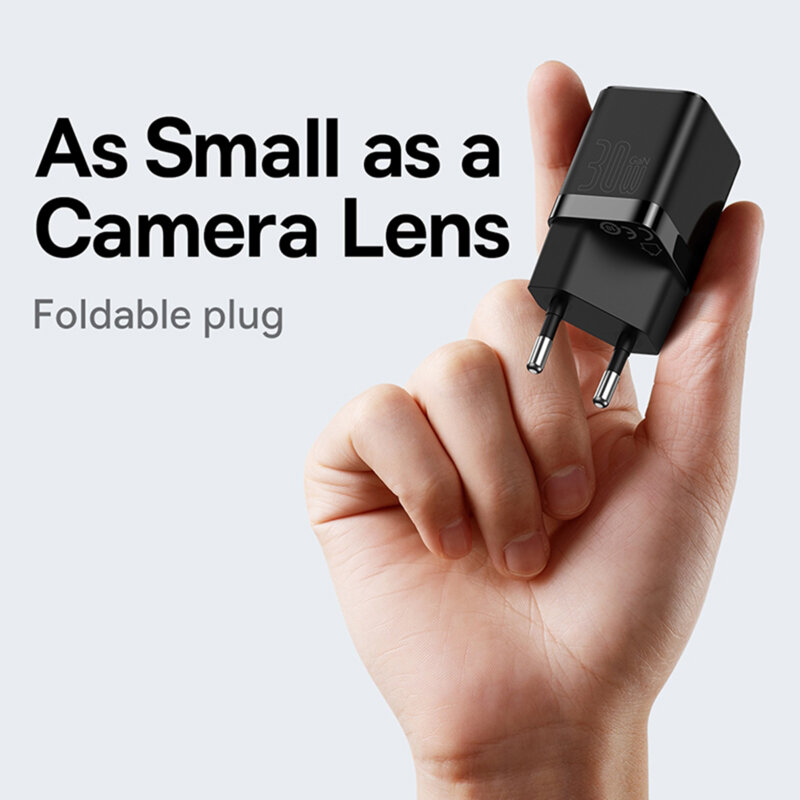 Incarcator 30W USB-C GaN3 pentru priza Baseus, CCGN010101