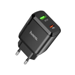 Incarcator priza Fast Charging 20W USB, Type-C Hoco N5, 3A, negru