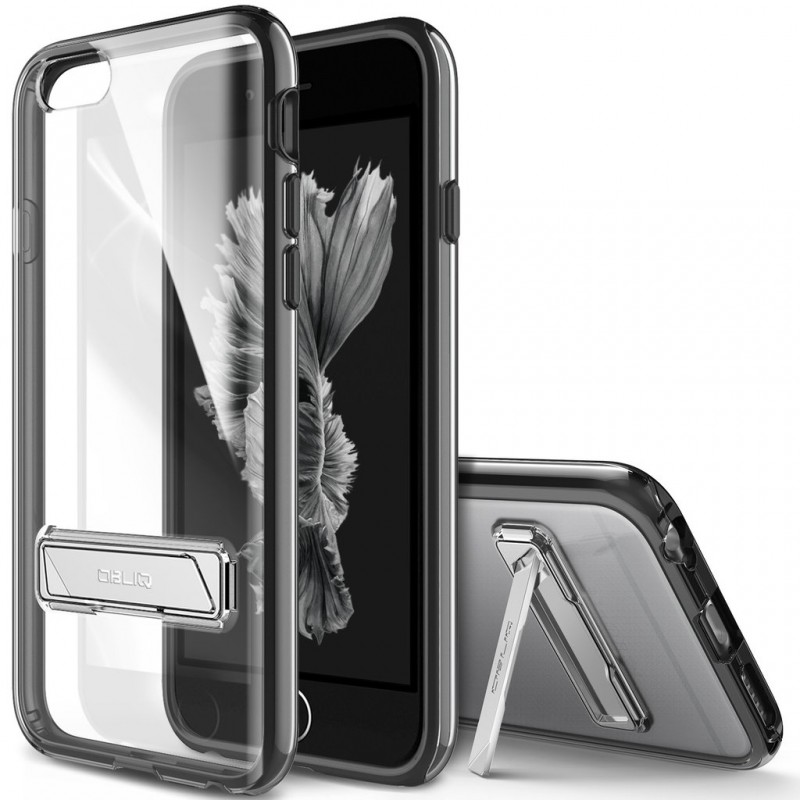 Husa Iphone 7 Obliq Naked Kickstand Shield - Smoky Black