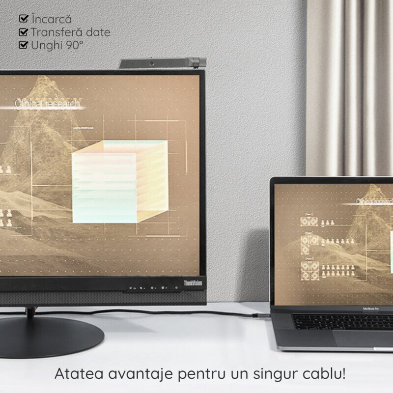 Cablu de date tip C Fast Charging Hoco U108, 1.2m, negru