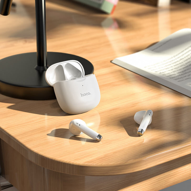 Casti audio Bluetooth fara fir, earbuds TWS Hoco ES56, negru