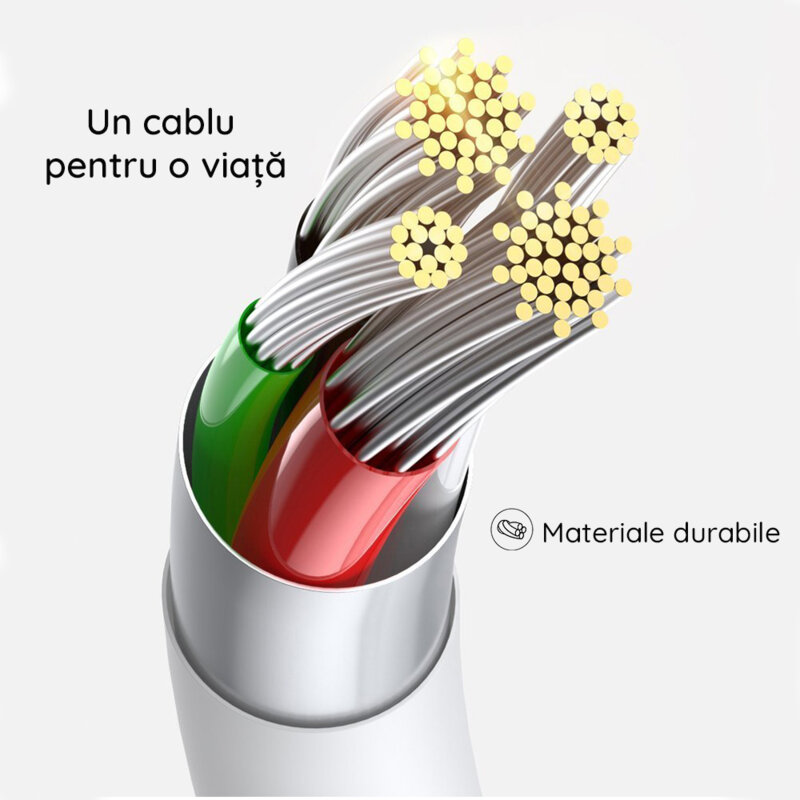 Cablu magnetic Fast Charging Type-C Hoco X63, 1m, negru