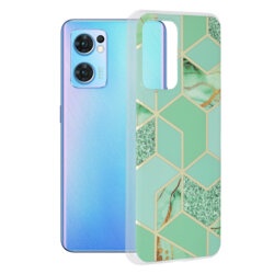 Husa Oppo Find X5 Lite Techsuit Marble, verde