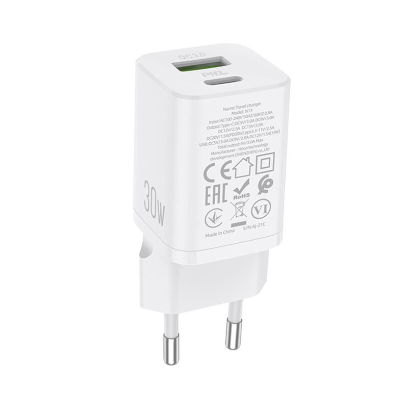 Incarcator Fast Charging USB Type-C Hoco N13, 30W, negru