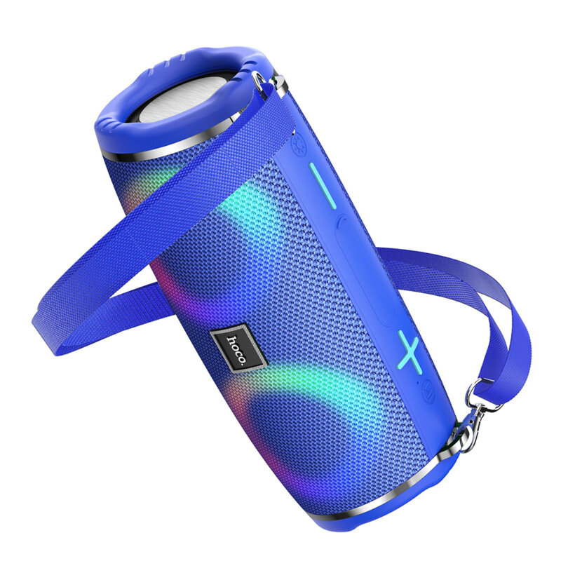 Boxa portabila Bluetooth 10W cu lumini RGB Hoco HC12, albastru