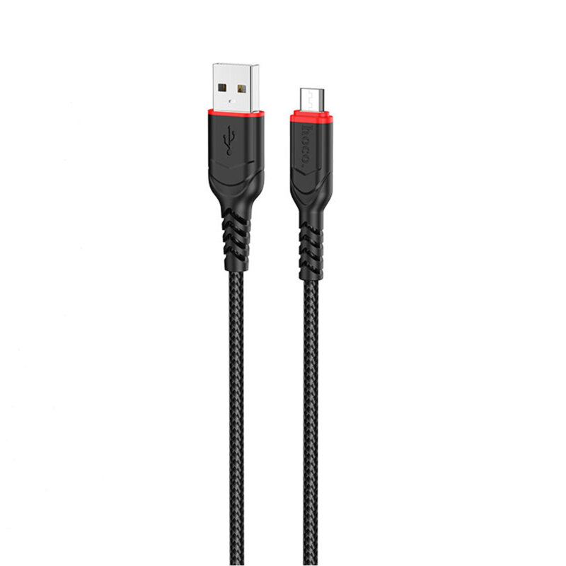 Cablu de date Micro-USB la USB-A 2.4A Hoco X59, 1m, negru