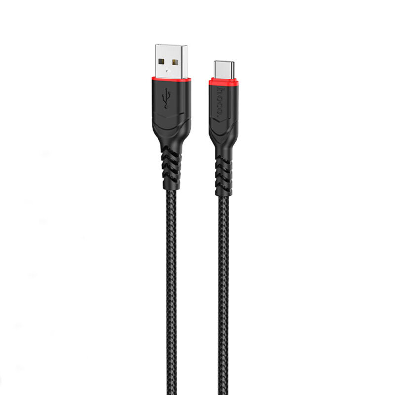 Cablu Type-C Fast Charge 3A la USB-A Hoco X59, 1m, negru