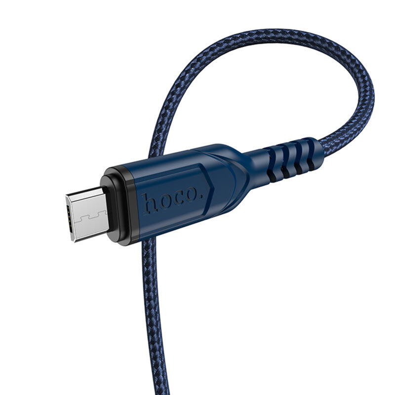 Cablu de date Micro-USB la USB-A 2.4A Hoco X59, 1m, negru