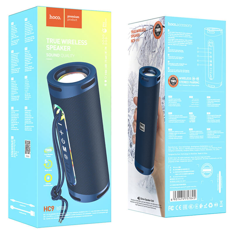Boxa Bluetooth portabila, wireless, 10W, Hoco HC9, albastru