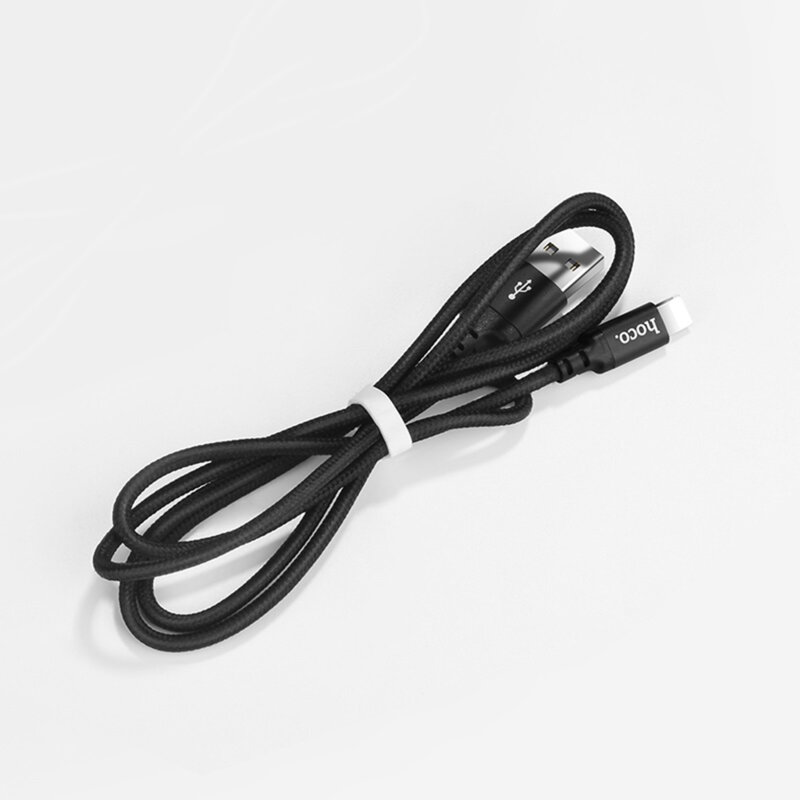 Cablu de date Lightning, Hoco X14, 2.4A, 1m, negru