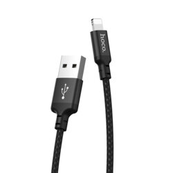 Cablu de date USB la Lightning, Hoco X14, 2.4A, 2m, negru