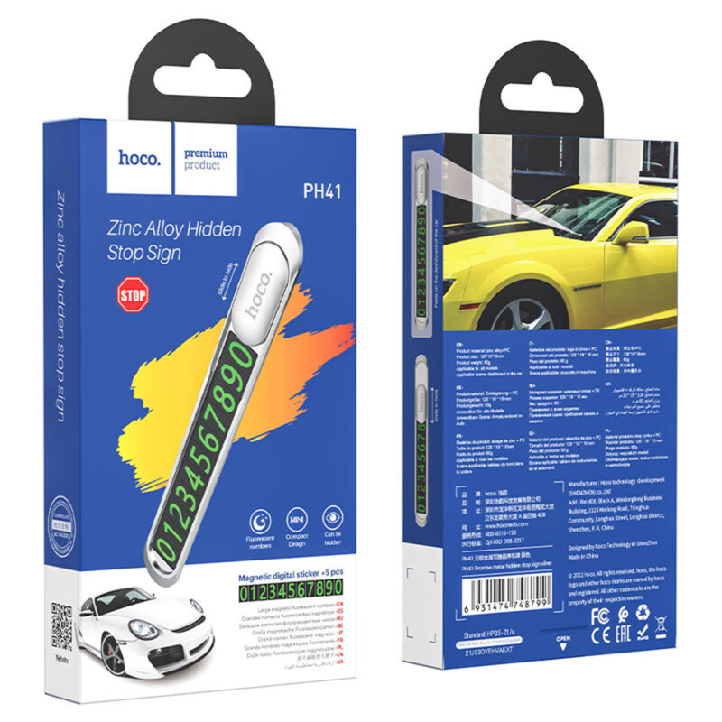 Suport afisaj numar telefon parcare temporara Hoco PH41