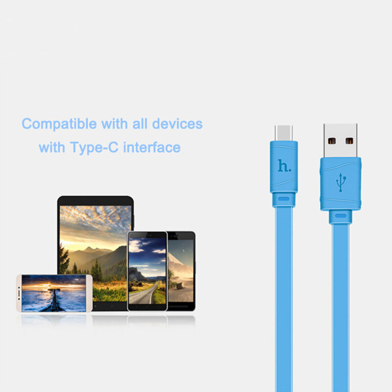 Cablu date USB Type-C Quick Charging 2.4A Hoco X5, 1m, negru