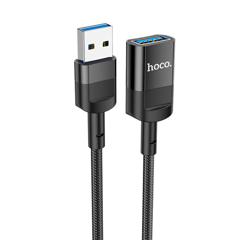 Cablu OTG de date si incarcare USB 3A Hoco U107, 1.2m, negru