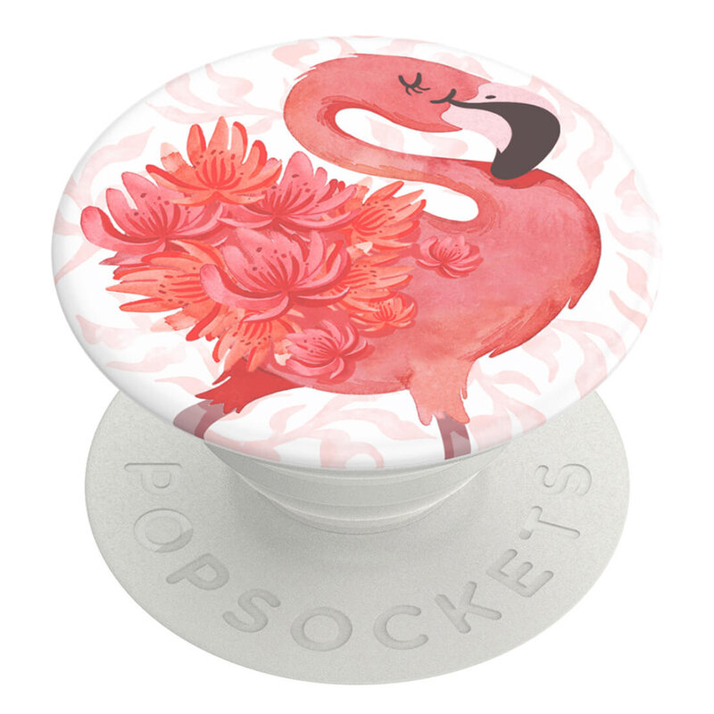Popsockets original, suport cu functii multiple, Flamingo A Go Go