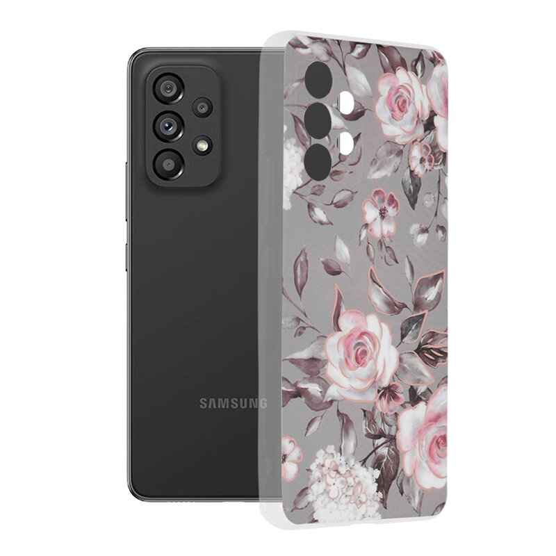 Husa Samsung Galaxy A53 5G Techsuit Marble Pro, Bloom of Ruth Gray