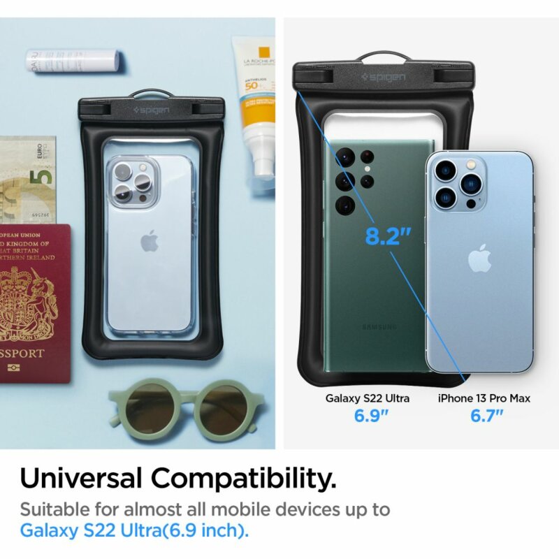 Husa impermeabila telefon IPX8 Spigen A610, negru