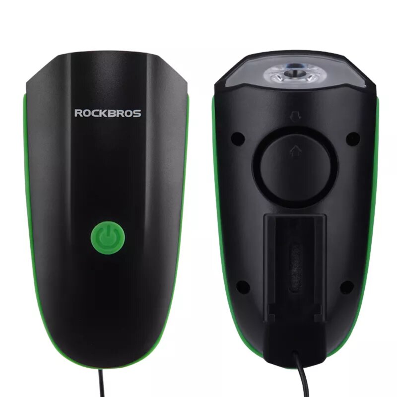 Lanterna bicicleta cu acumulator si claxon RockBros 7588-OR