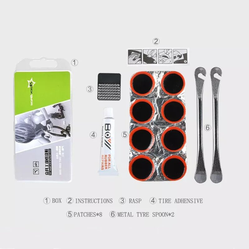 Kit pana bicicleta pentru reparatie RockBros, alb, GJ2145