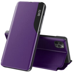 Husa iPhone 14 Max Eco Leather View flip tip carte, mov