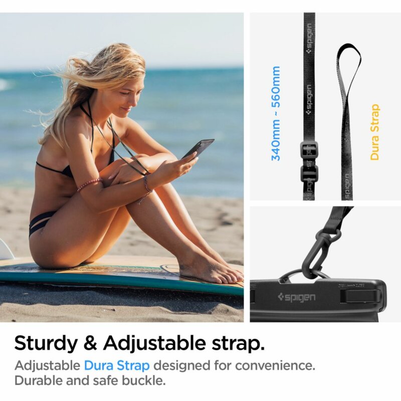 Husa subacvatica telefon waterproof Spigen A601, negru