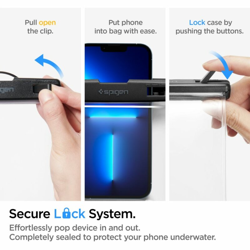 Husa subacvatica telefon waterproof Spigen A601, clear