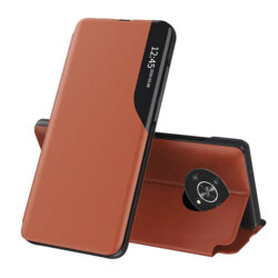 Husa Honor Magic4 Lite Eco Leather View flip tip carte, portocaliu
