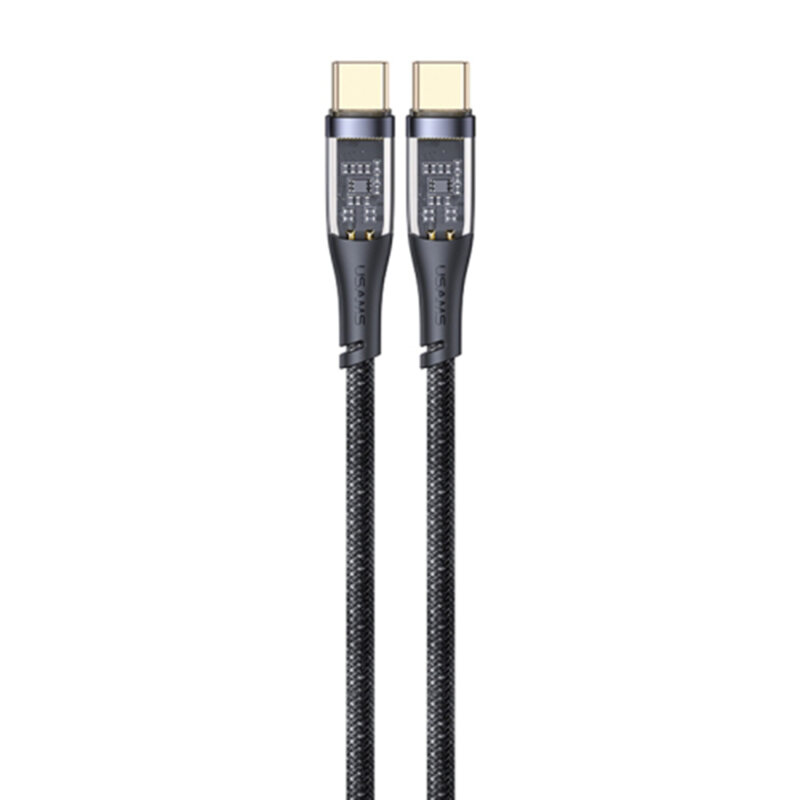Cablu de date 2 x Type-C 100W Usams, negru, 1.2m, US-SJ574