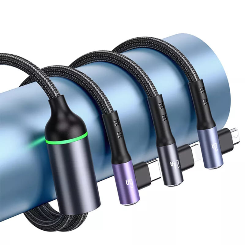 Cablu date 3in1 Apple, tip C, Micro-USB 66W, 480Mbps Usams U80