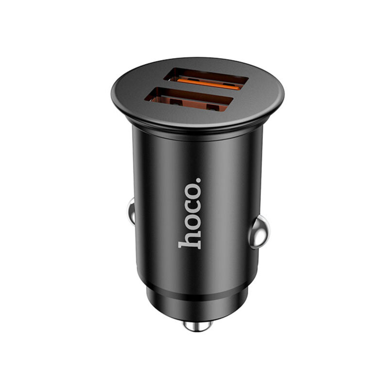 Incarcator auto Fast Charging 2 x USB 3.0 Hoco NZ1, negru