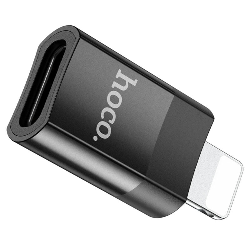 Adaptor OTG Lightning la Type-C, 2A Hoco UA17, negru