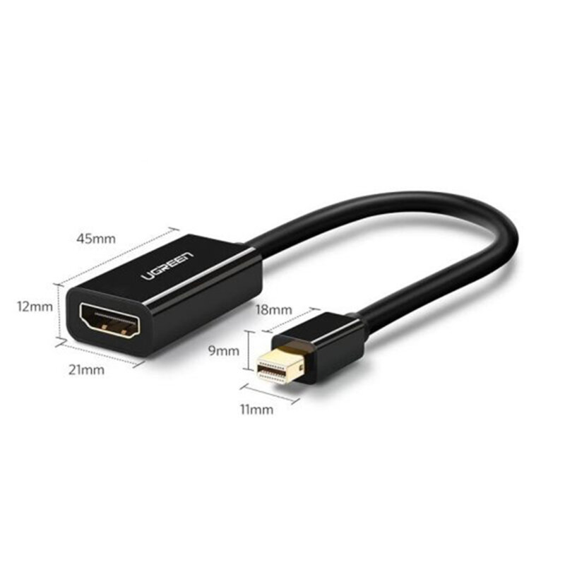 Adaptor HDMI la Mini DisplayPort Ugreen MD112, negru, 10461