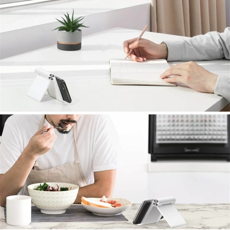 Suport birou telefon, tableta pliabil Techsuit, negru, ABS-BK1