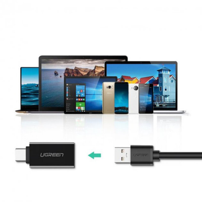 Adaptor OTG USB la Type-C Ugreen, 5Gbps, negru, 20808