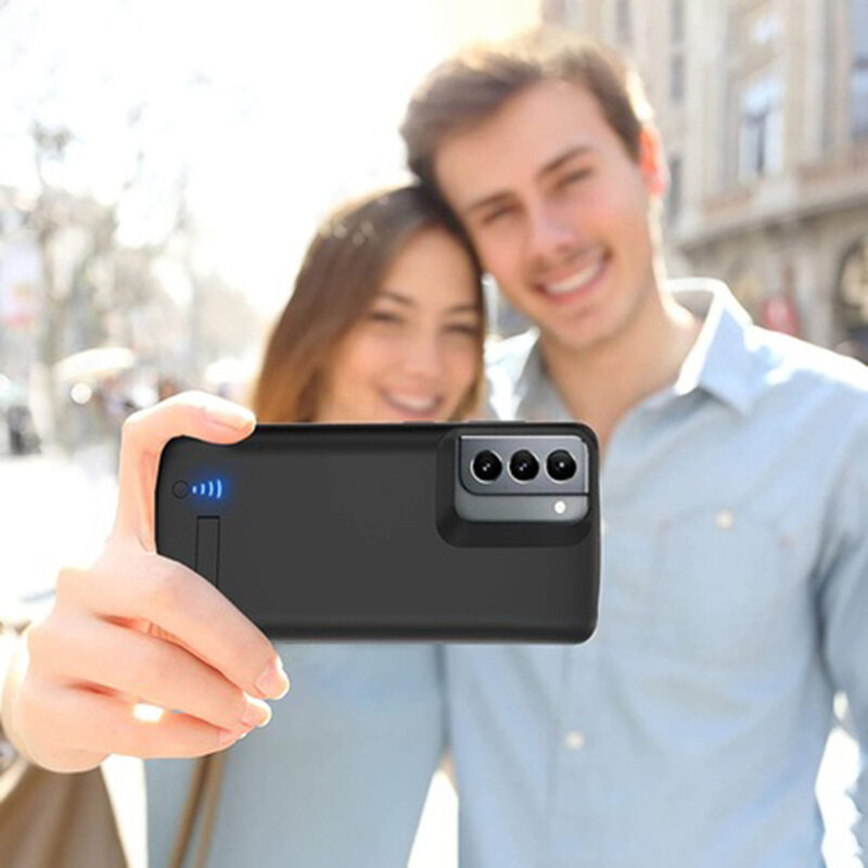 Husa cu baterie Samsung Galaxy S22 5G Techsuit Power Pro, 4800mAh, negru