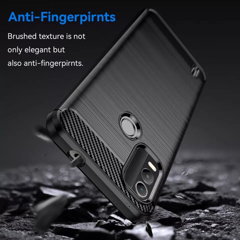 Husa Nokia C21 Plus Techsuit Carbon Silicone, negru