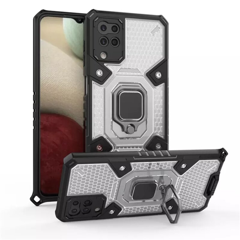 Husa antisoc Samsung Galaxy M12 Techsuit Honeycomb, negru