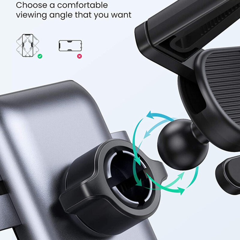 Suport telefon masina grila de ventilatie Ugreen, gri, 30401