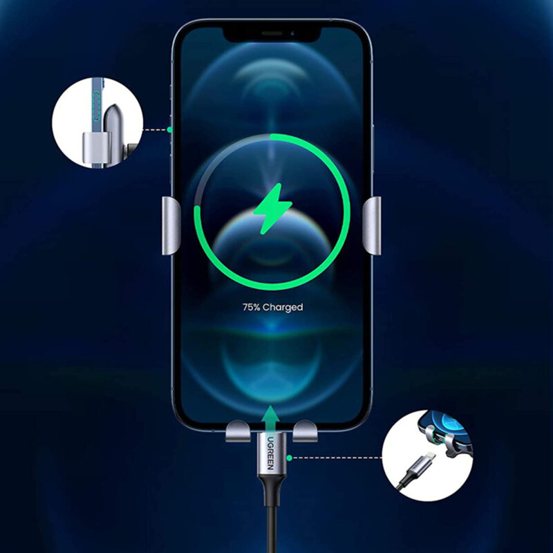 Suport telefon masina grila de ventilatie Ugreen, gri, 30401