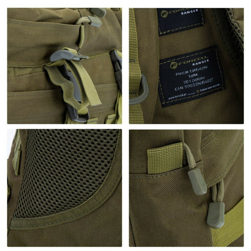 Rucsac munte pentru drumetie Forcell Lynx, verde
