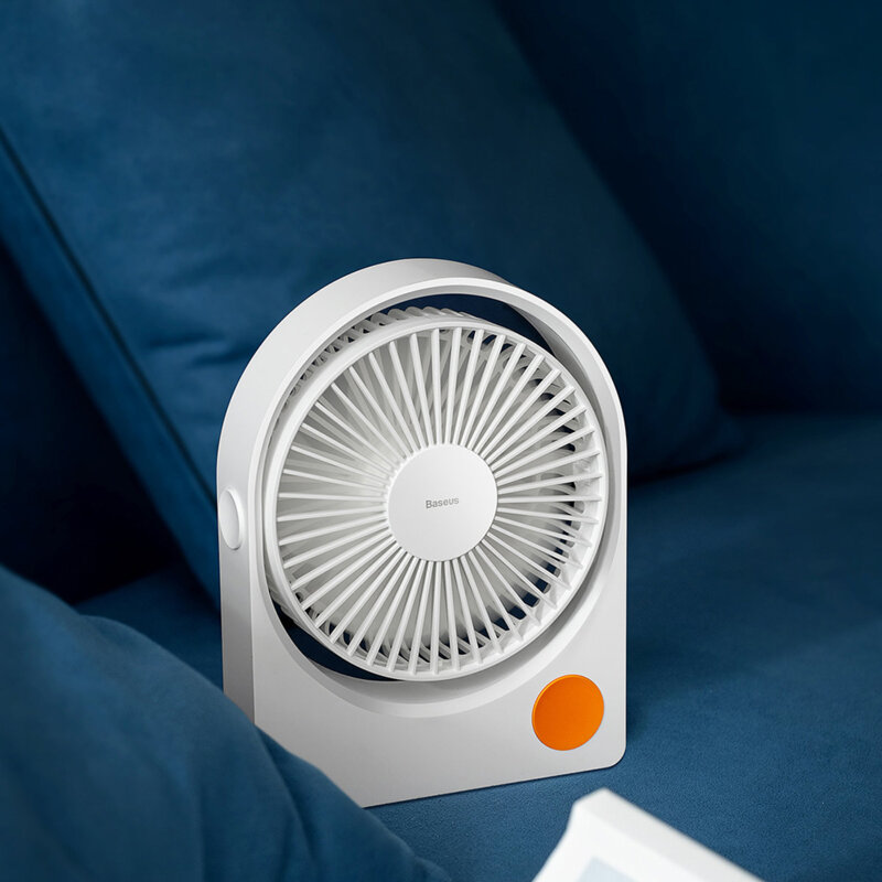 Mini ventilator de birou cu 3 viteze Baseus, alb, ACJX000002
