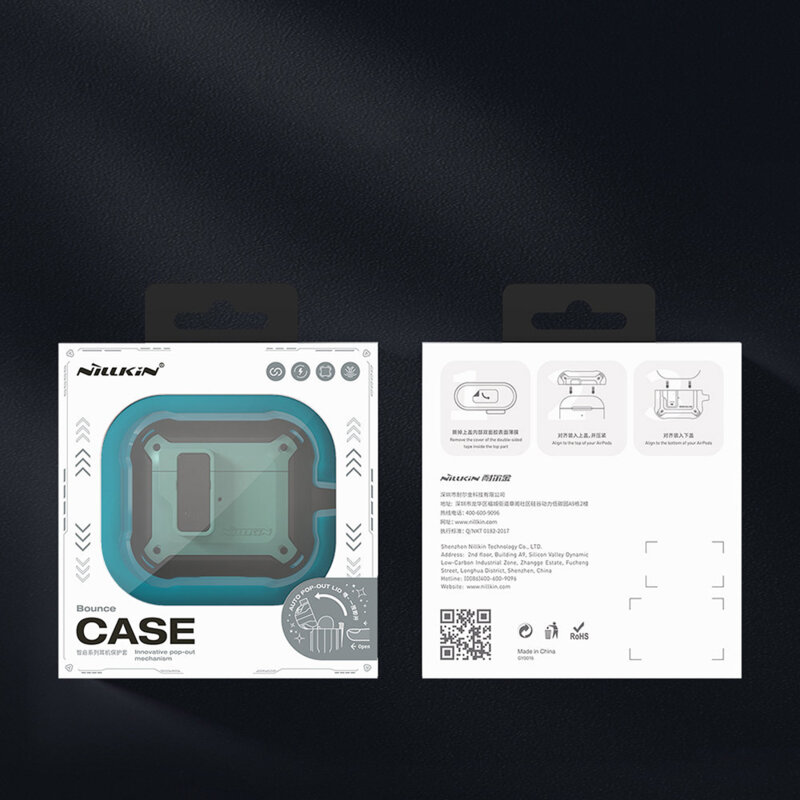 Husa protectie AirPods 3 Nillkin Bounce, verde, 4562