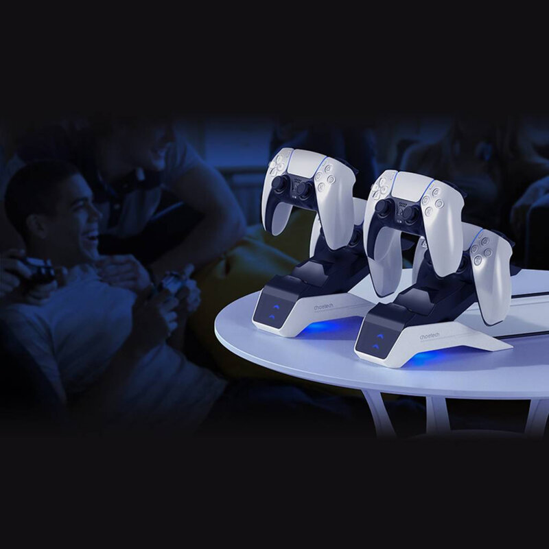 Statie incarcare controller PS5 Choetech, negru/alb GM-P02