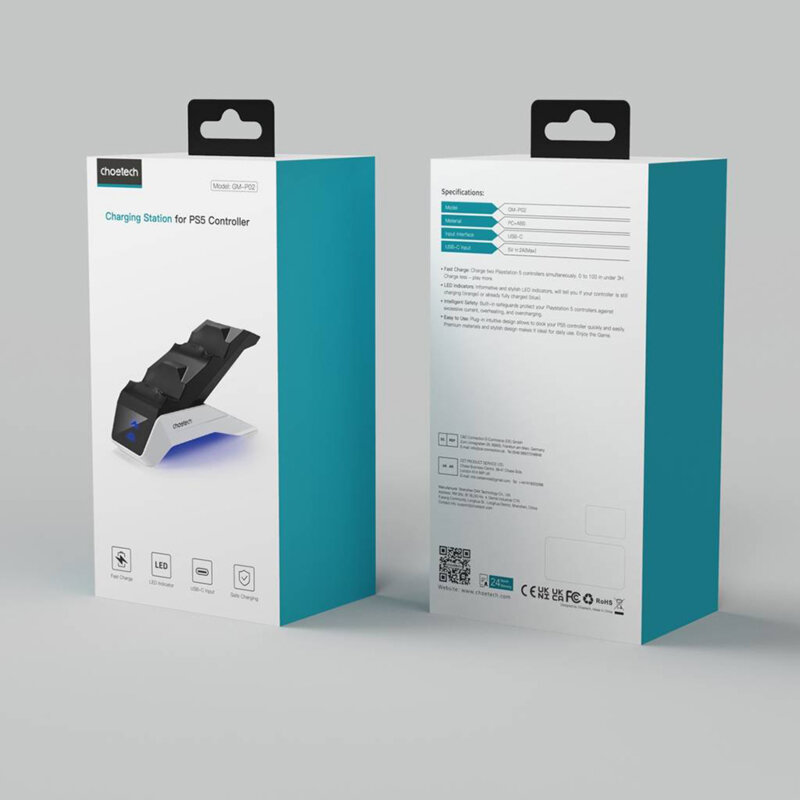 Statie incarcare controller PS5 Choetech, negru/alb GM-P02