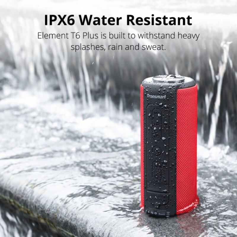 Boxa Portabila Tronsmart Element T6 Plus Portable Wireless Bluetooth 5.0 Universal Speaker 40W , rosu