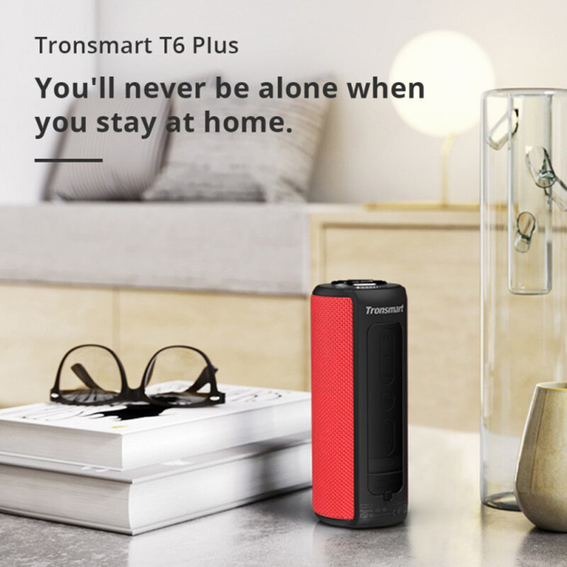 Boxa Portabila Tronsmart Element T6 Plus Portable Wireless Bluetooth 5.0 Universal Speaker 40W , rosu
