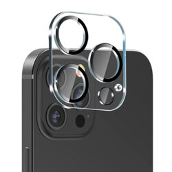 Folie sticla iPhone 14 Pro Lito S+ Camera Protector, negru/transparenta