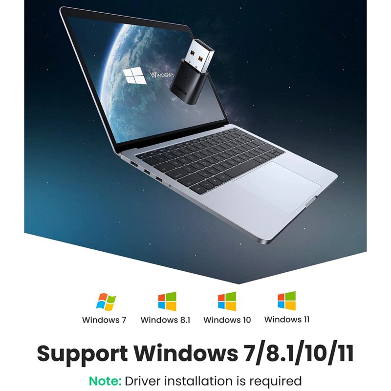 Adaptor Bluetooth, wireless PC Ugreen, negru, 80889