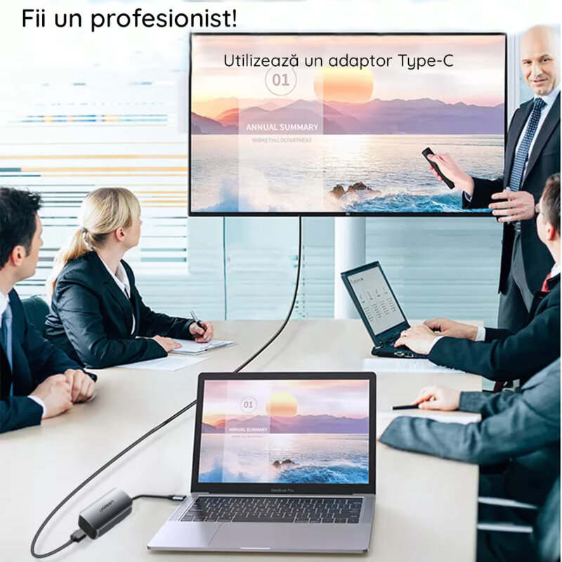 Convertor video Type-C la Mini PD, Ugreen, gri, 60351