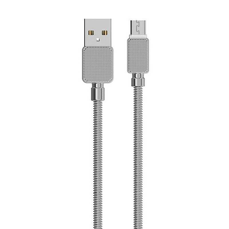 Cablu de date Micro-USB WK Design Gemstone WDC-065 Cu Lungimea de 1.0M - Argintiu